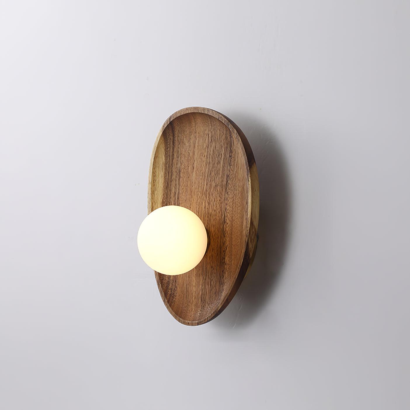Wall Sconce - Elegant Wooden Design with Soft Ambient Lighting 0