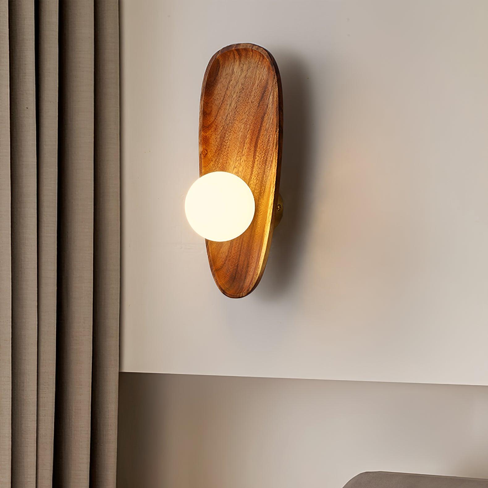 Wall Sconce - Elegant Wooden Design with Soft Ambient Lighting 3