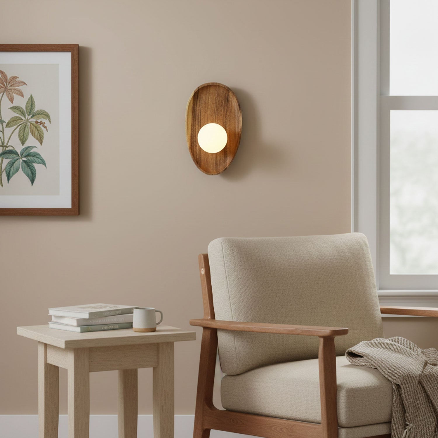 Wall Sconce - Elegant Wooden Design with Soft Ambient Lighting 5