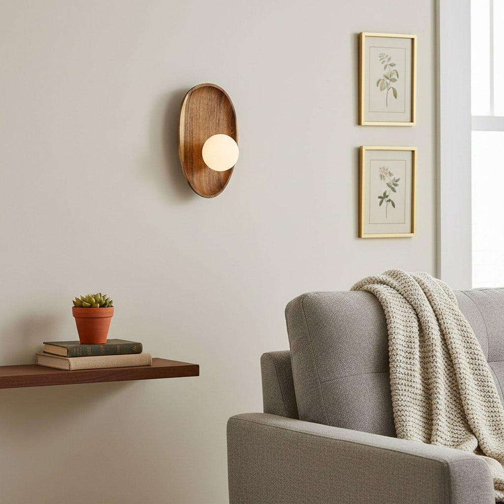 Wall Sconce - Elegant Wooden Design with Soft Ambient Lighting 6