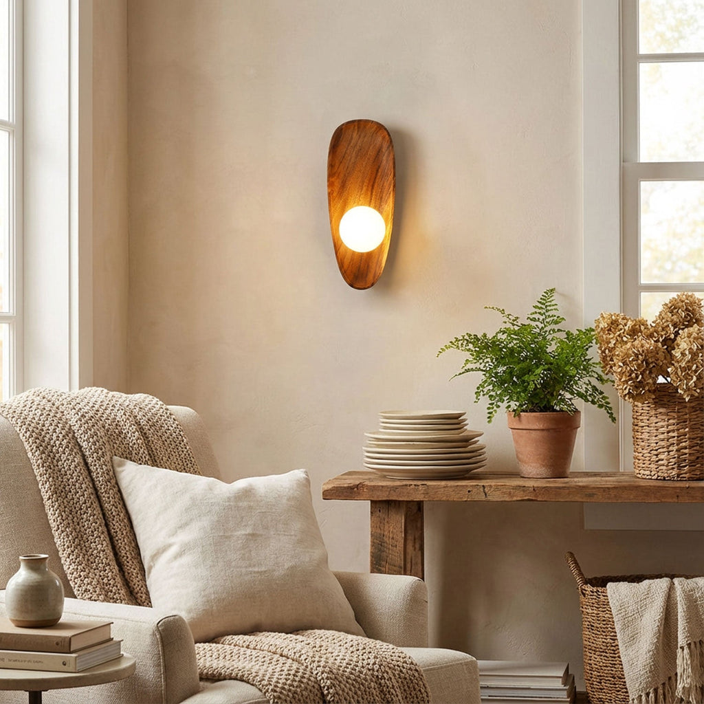 Wall Sconce - Elegant Wooden Design with Soft Ambient Lighting 8