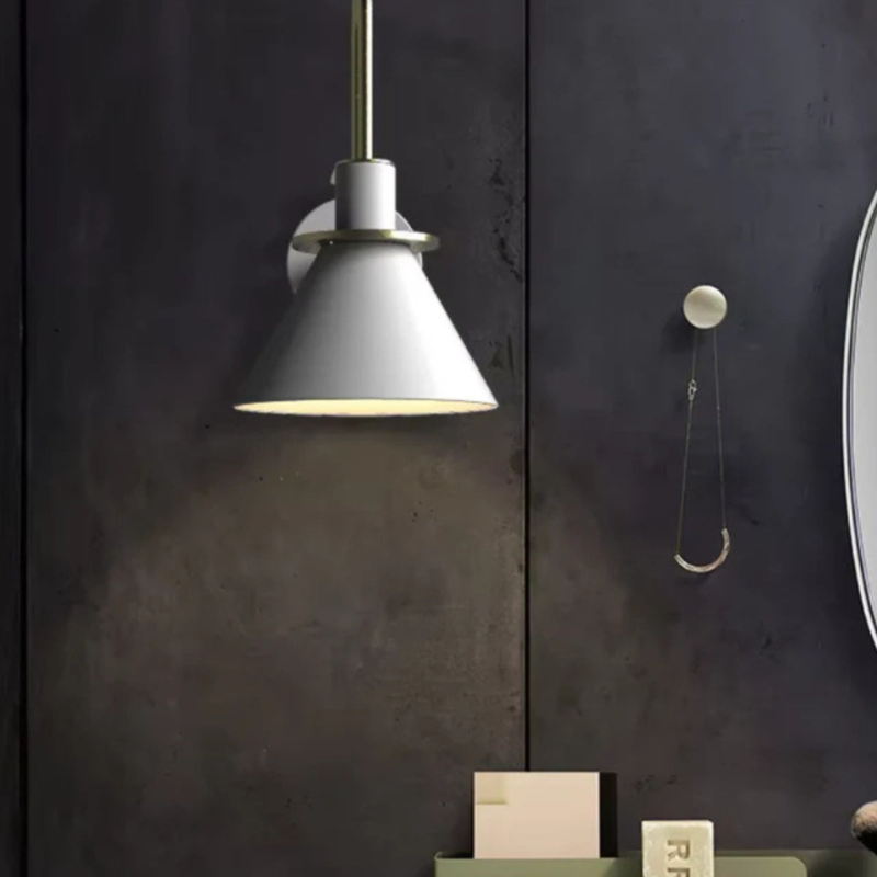 Wall Sconce Cone Shade Hardwired Light Fixture 04