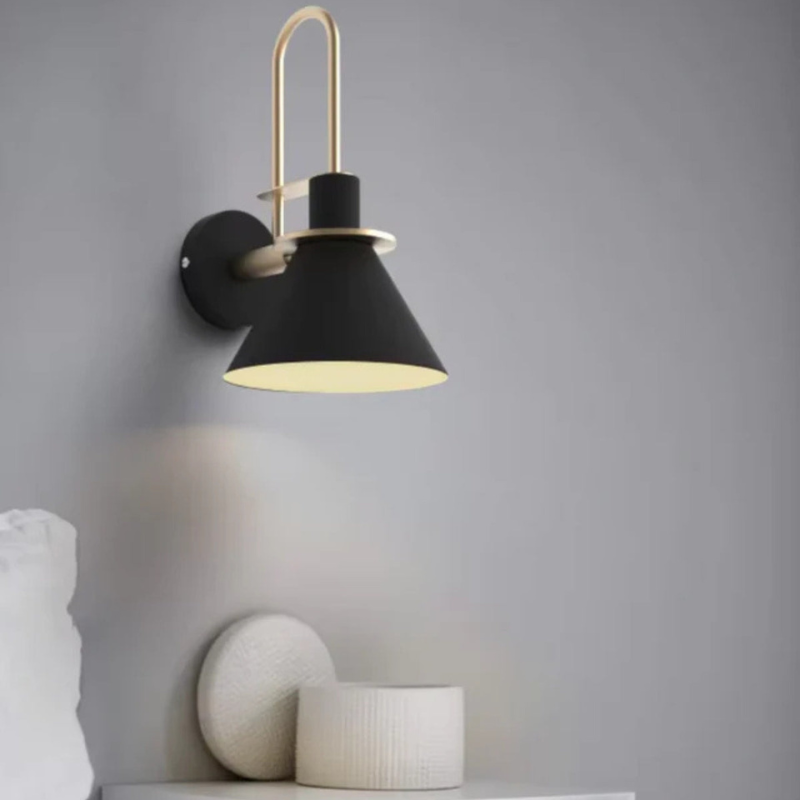 Wall Sconce Cone Shade Hardwired Light Fixture 06