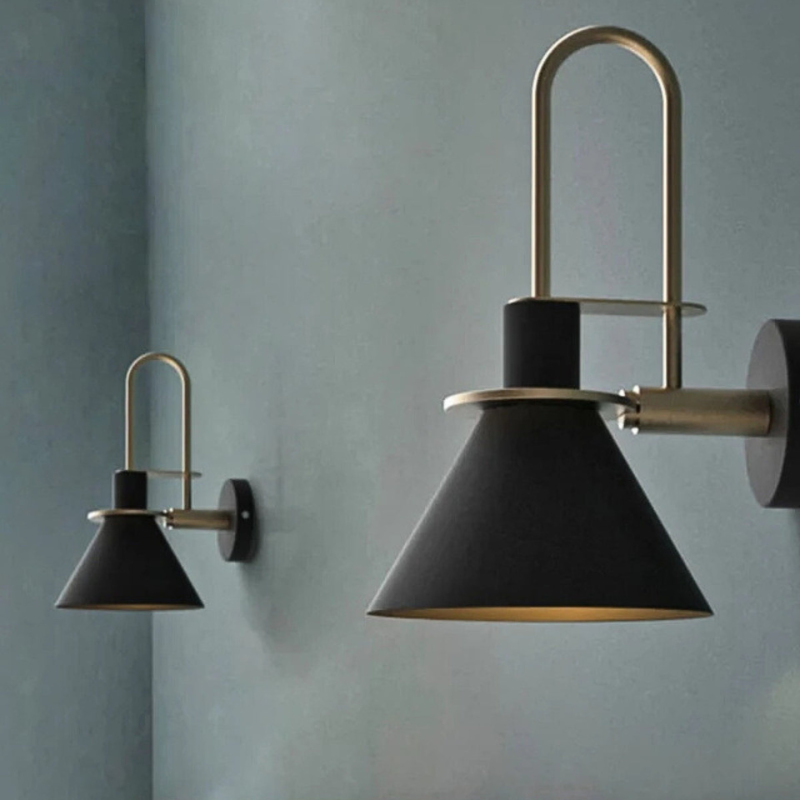 Wall Sconce Cone Shade Hardwired Light Fixture 08