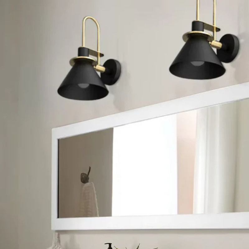 Wall Sconce Cone Shade Hardwired Light Fixture 09