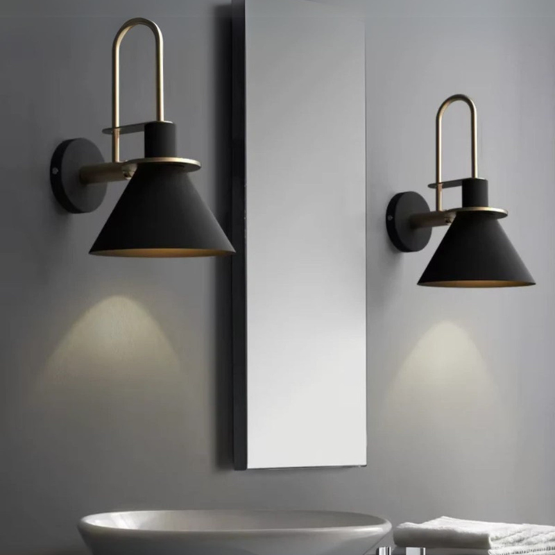Wall Sconce Cone Shade Hardwired Light Fixture 10