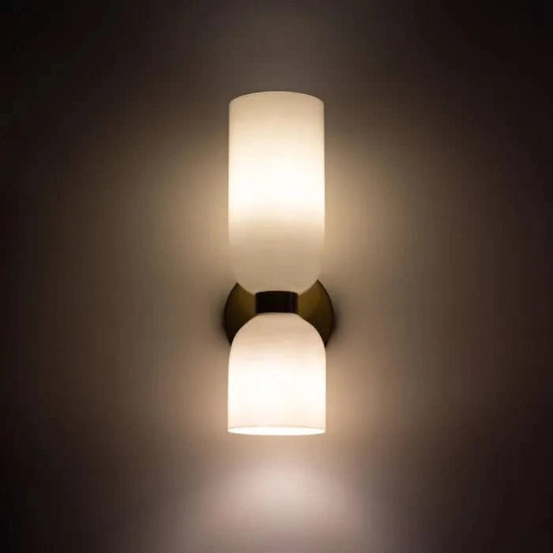 Wall Sconce Double Glass Iron E12 Base 14 cm x 35 cm Indoor Light Unbranded 05