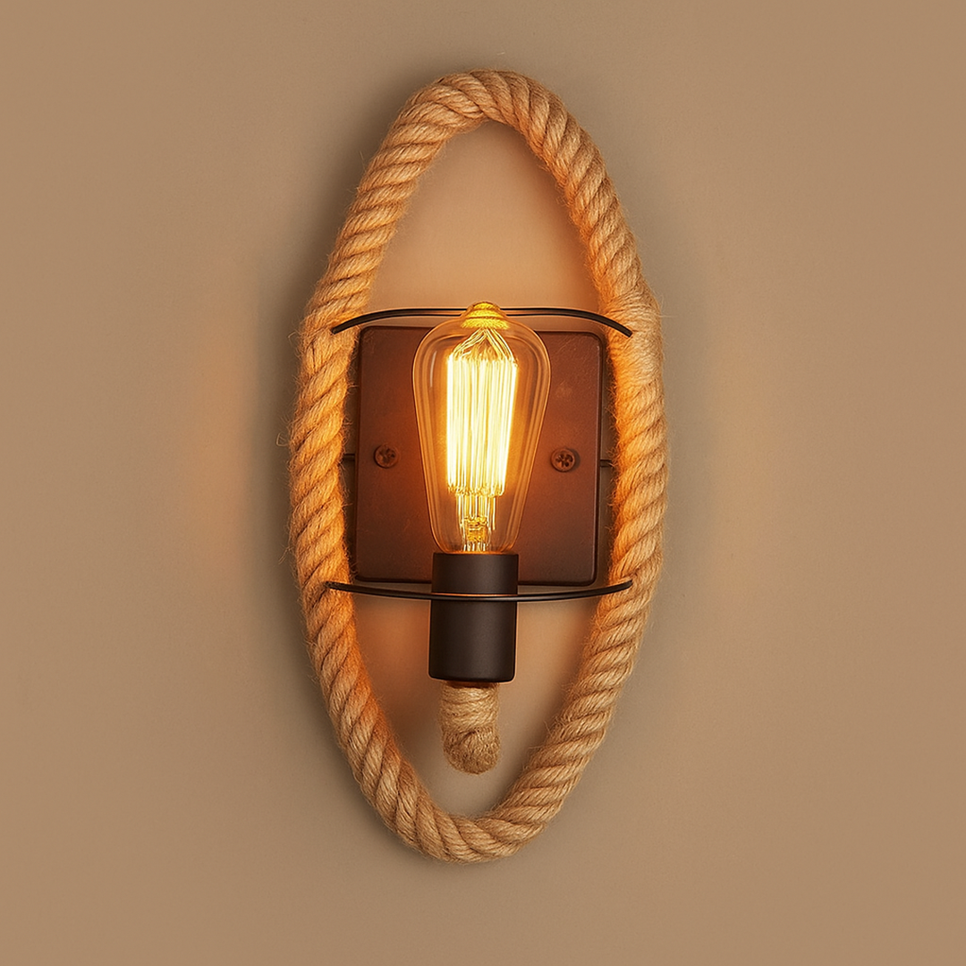 Wall Sconce Rope Design Iron E27 Indoor 20x15x12 cm 4