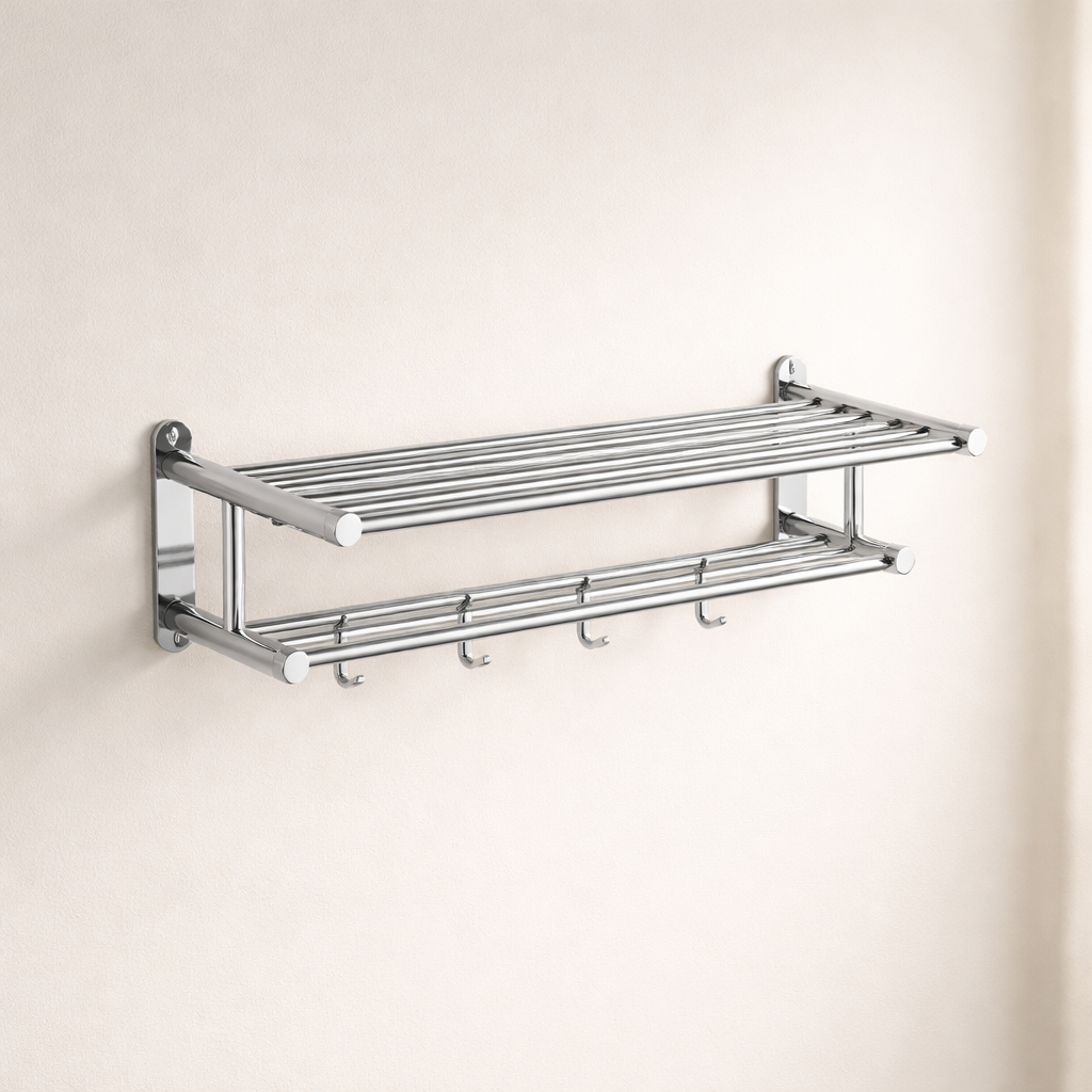 Wall Shelf Floating Metal Silver Wall Mounted 23.6 x 4.72 x 2.36  4
