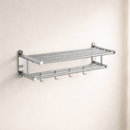 Wall Shelf Floating Metal Silver Wall Mounted 23.6 x 4.72 x 2.36  4