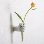 Wall Vase Hand Shape Resin Glass Tube Wall Mounted 1