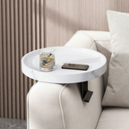 Walnut Wood Sofa Arm Tray - Modern Adjustable Armrest Table for Essentials 8