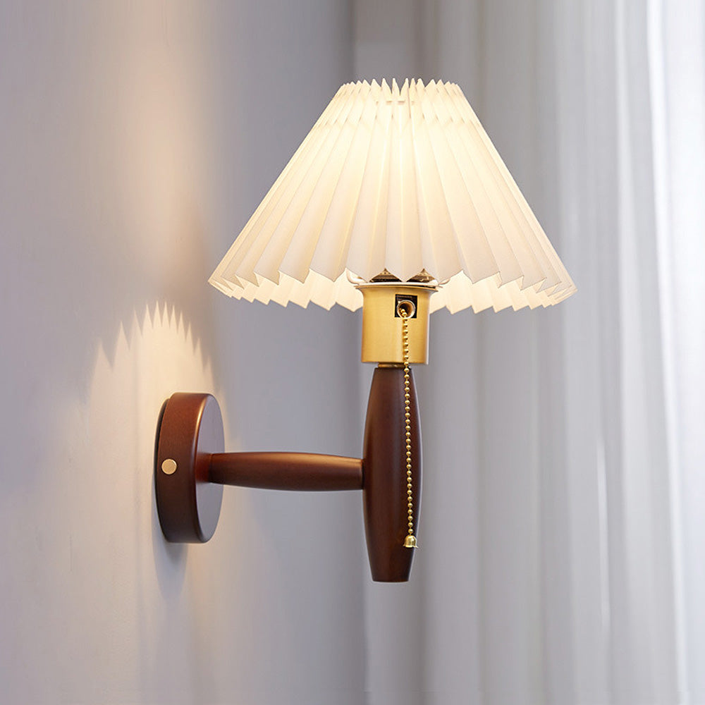 Walnut Wood Wall Sconce Light - Warm Ambient Illumination for Home 0