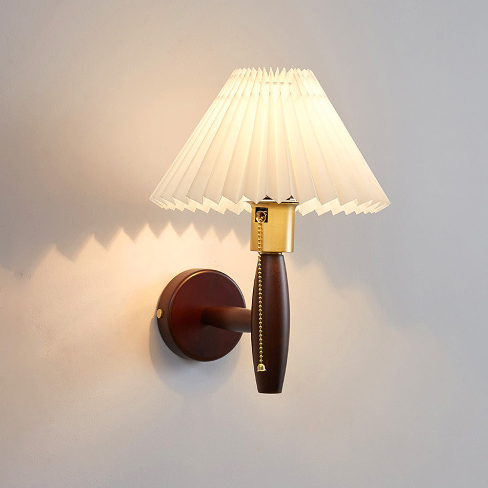 Walnut Wood Wall Sconce Light - Warm Ambient Illumination for Home 2