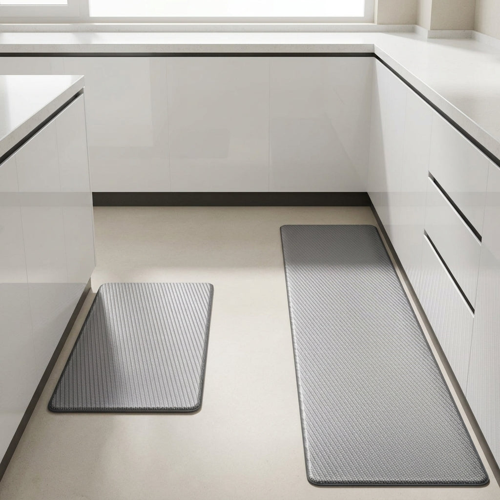Waterproof Kitchen Mat PVC Cushioned Anti-Slip Rhombus Pattern 1