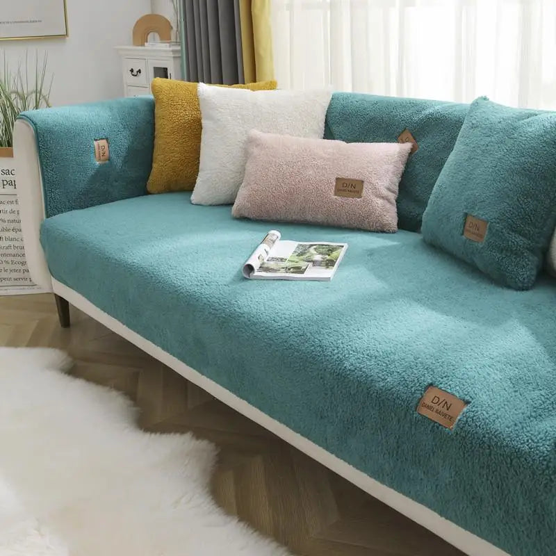 Waterproof Sherpa Fleece Sofa Cover with Non-Slip Backing – Plush Couch Protector for Various Sizes 4