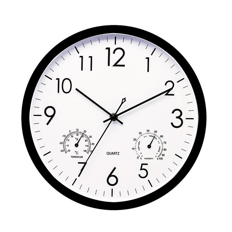 Weatherproof Outdoor Clock with Thermometer and Humidity Meter – Retro Design for Garden and Patio 0