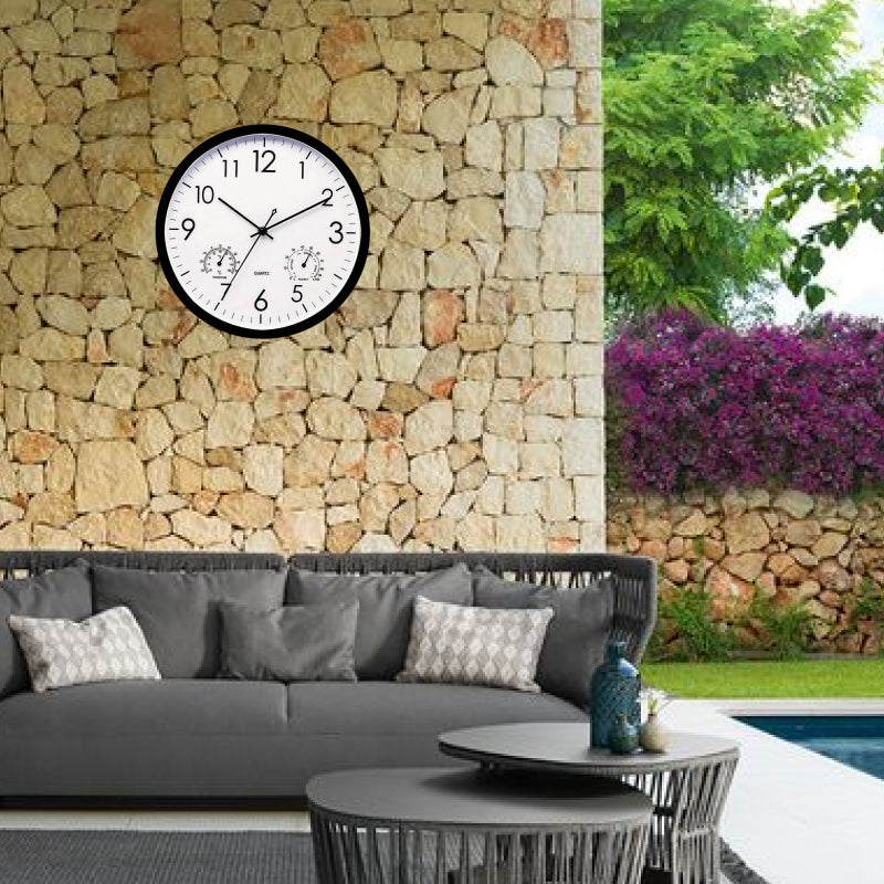 Weatherproof Outdoor Clock with Thermometer and Humidity Meter – Retro Design for Garden and Patio 4