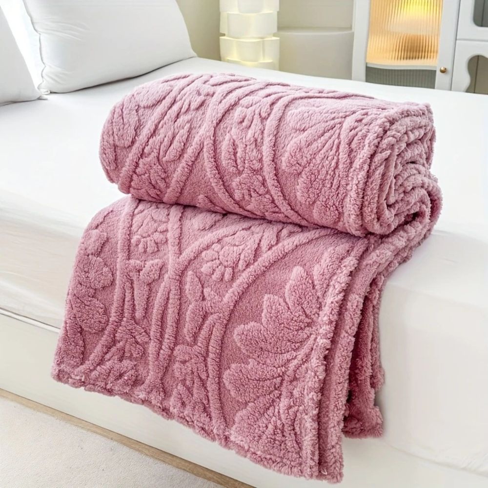 Weave Jacquard Fleece Blanket - Soft Microfiber Throw for Cozy Comfort 10