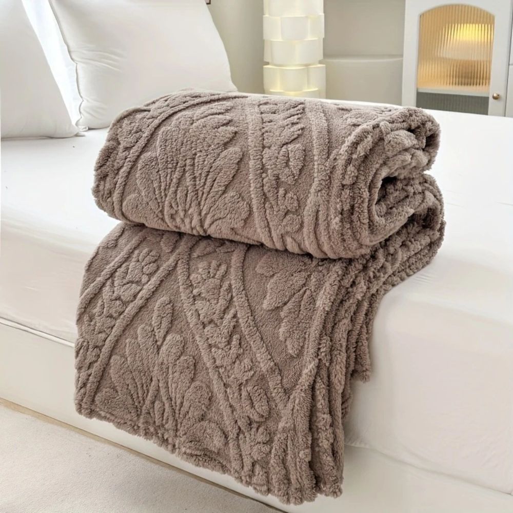 Weave Jacquard Fleece Blanket - Soft Microfiber Throw for Cozy Comfort 11