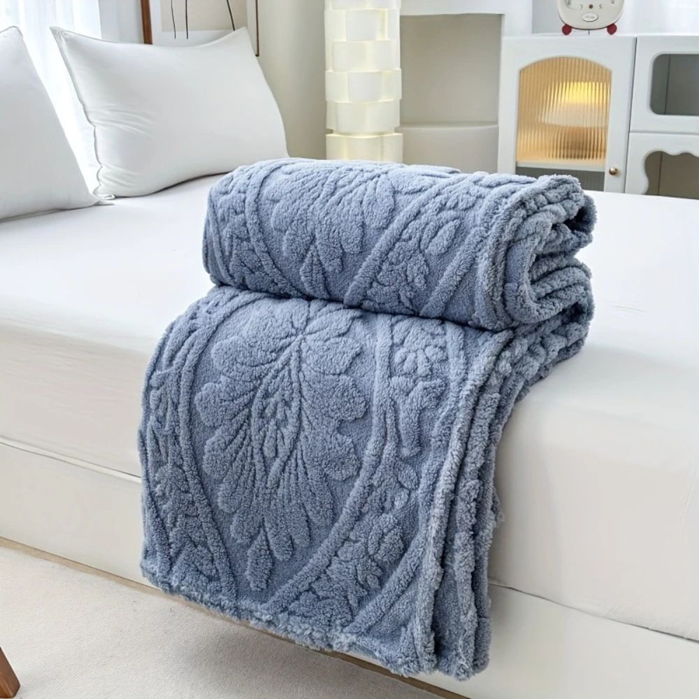 Weave Jacquard Fleece Blanket - Soft Microfiber Throw for Cozy Comfort 6