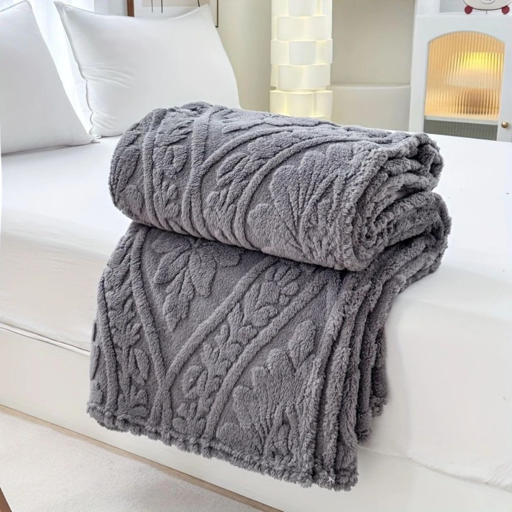 Weave Jacquard Fleece Blanket - Soft Microfiber Throw for Cozy Comfort 7