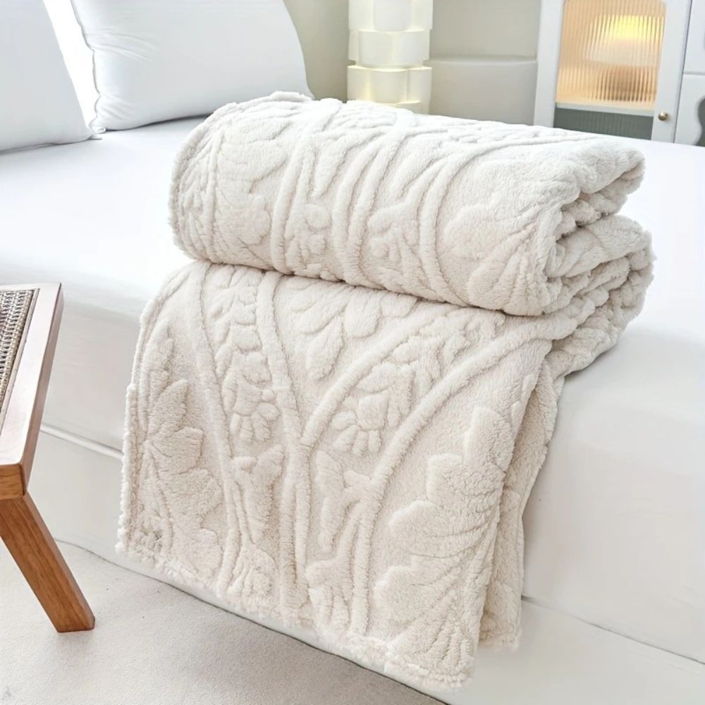 Weave Jacquard Fleece Blanket - Soft Microfiber Throw for Cozy Comfort 9