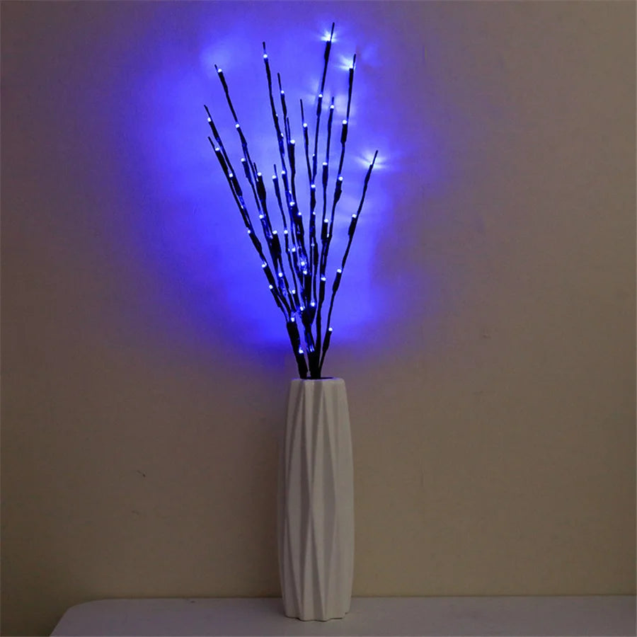 Willow Branch LED Vase Decoration - Elegant Mood Lighting for Any Space 0