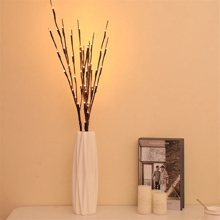 Willow Branch LED Vase Decoration - Elegant Mood Lighting for Any Space 4
