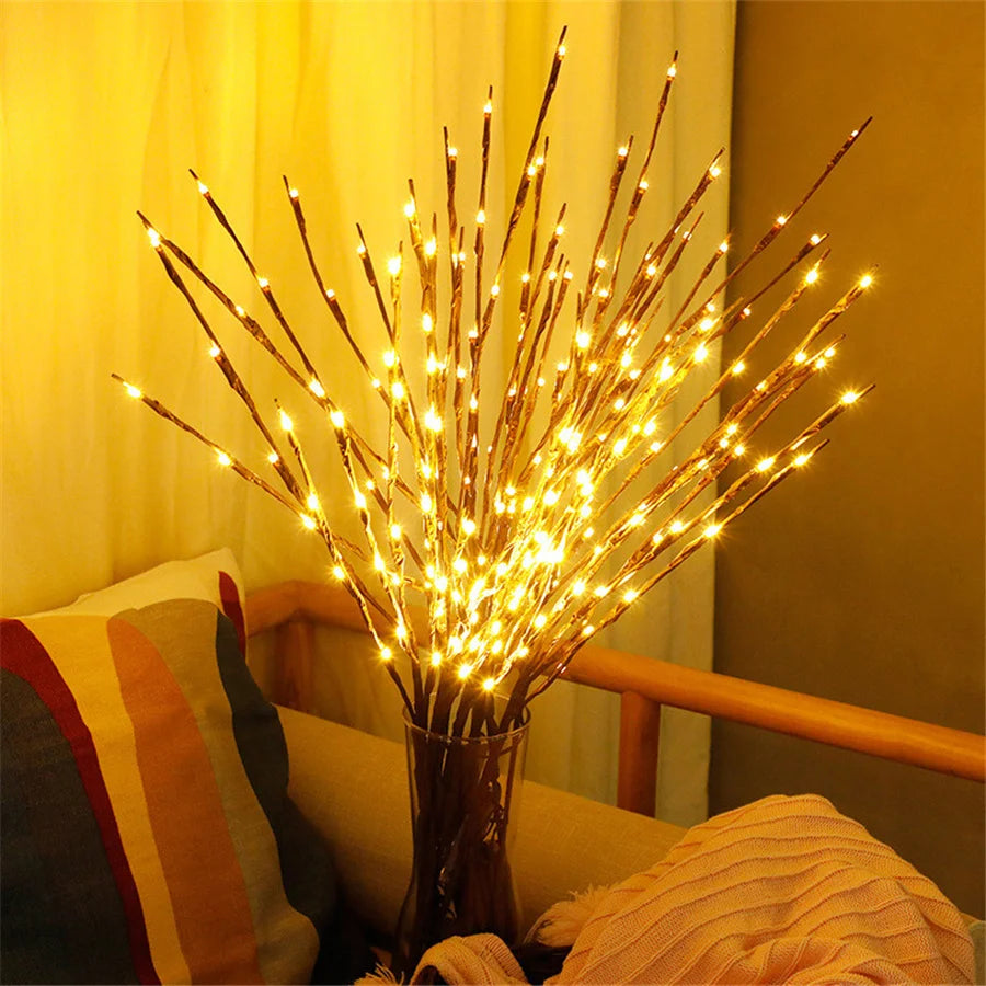 Willow Branch LED Vase Decoration - Elegant Mood Lighting for Any Space 6