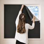 Window Film Polyester Blackout Static Cling Matte Black Trim to Fit 1