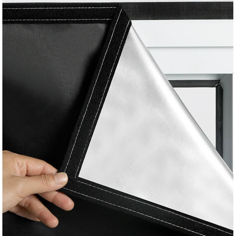 Window Film Polyester Blackout Static Cling Matte Black Trim to Fit 2