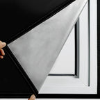 Window Film Polyester Blackout Static Cling Matte Black Trim to Fit 4