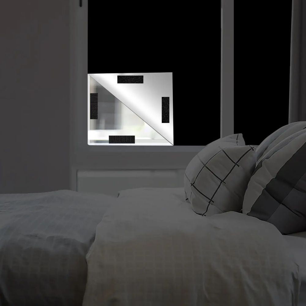 Window Film Polyester Blackout Static Cling Matte Black Trim to Fit 5