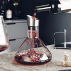 Wine Decanter 1500 ml Crystal 12 Channel Aeration Stainless Steel Filter 2
