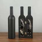 Wine Opener Set, Bottle Shaped Case, 5 Piece Set, Manual Operation 5