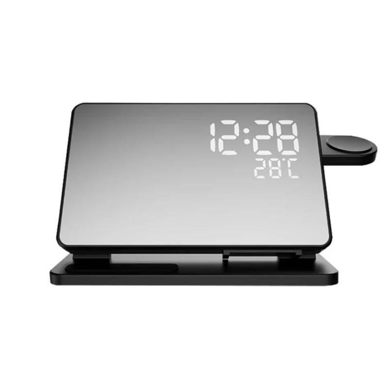 Wireless Charger 3 in 1 ABS PC 15W LED Clock Charging Station 1