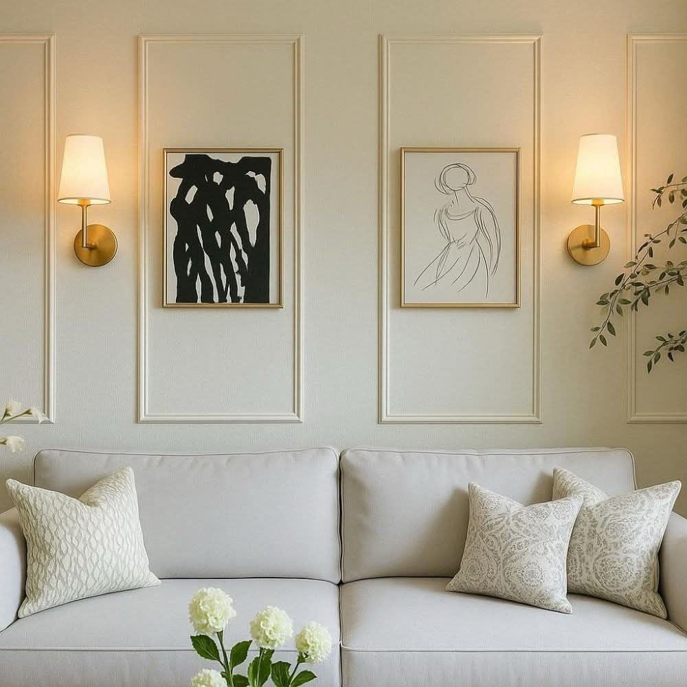 Wireless Fabric Wall Light Set - Dimmable, Adjustable Color, Easy Install 4