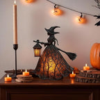 Witch Lantern - Gothic Halloween Lantern with LED Light for Ambiance 2