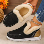 Women's Ankle Snow Boots with Slip-On Closure and Low Heel for Winter 6