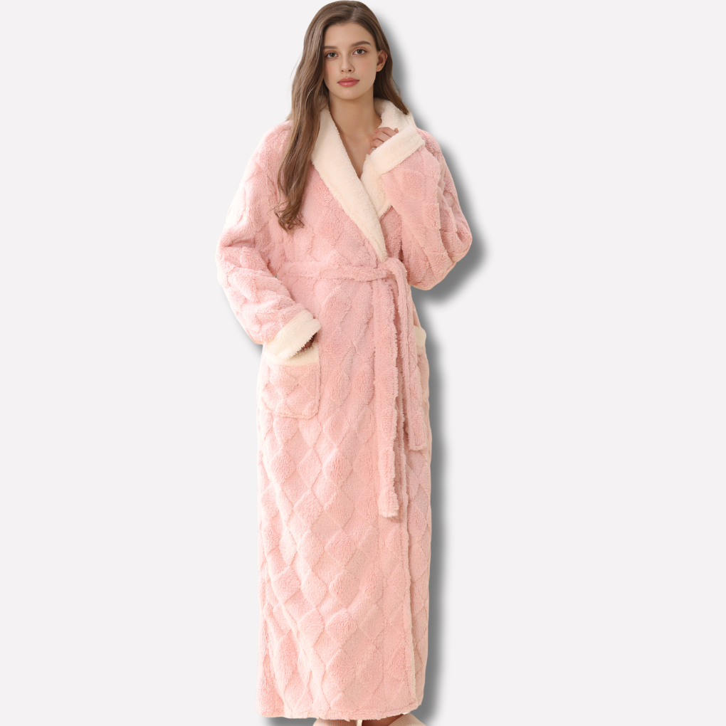 Women's Hooded Ankle Length Robe - Plush Comfort & Warmth 0
