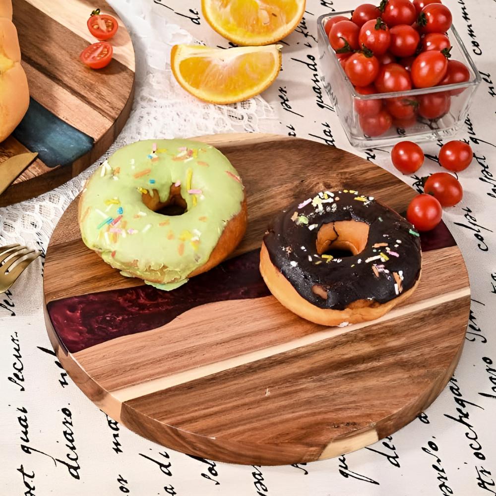 Wood Cutting Board - Durable Acacia with Unique Epoxy Design 2