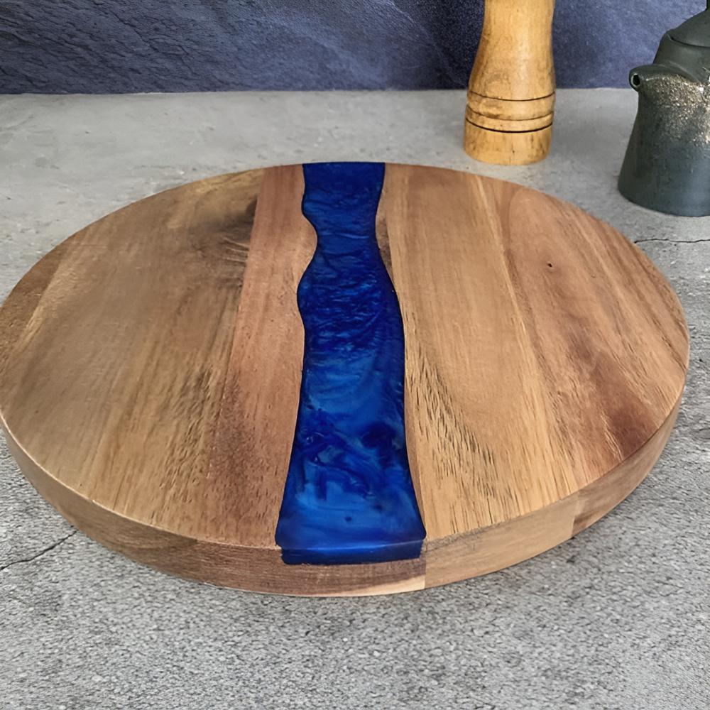 Wood Cutting Board - Durable Acacia with Unique Epoxy Design 3