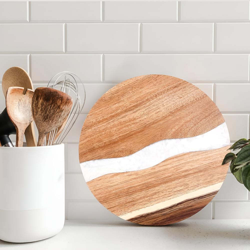 Wood Cutting Board - Durable Acacia with Unique Epoxy Design 8