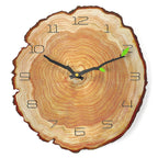 Wood Textured Silent Wall Clock - Unique Modern Wall Clock Decor 0