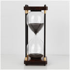 Wood and Glass Hourglass - 60-Minute Elegant Timer for Home Decor 0