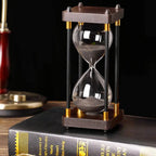 Wood and Glass Hourglass - 60-Minute Elegant Timer for Home Decor 2