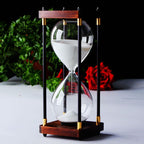 Wood and Glass Hourglass - 60-Minute Elegant Timer for Home Decor 5