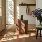 Wooden-Style Kitchen Trash Can - Elegant Design with Rotating Lid 4