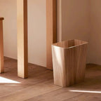 Wooden-Style Kitchen Trash Can - Elegant Design with Rotating Lid 5